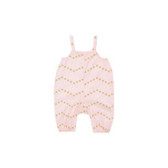 TINYCOTTONS SS24 / ZIGZAG BABY DUNGAREE / pastel pink