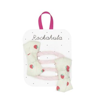 Rockahula Kids / Strawberry Twisty Bow Clips / RED