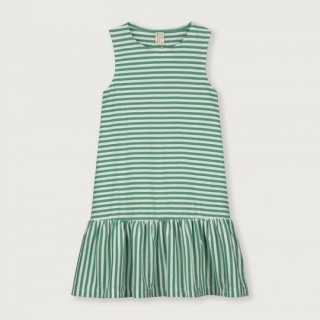 GRAY LABEL / Frill Dress GOTS / Bright Green / Off White Stripe