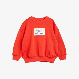 mini rodini / Mallorca patch sweatshirt / Red 