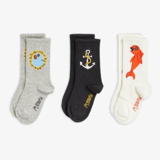 mini rodini / Dolphin 3-pack socks / Multi