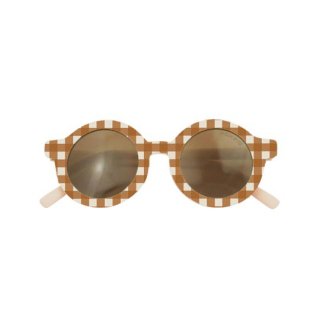 GRECH & Co. / Original Round Sunglasses / Sienna Gingham 128