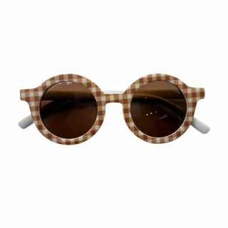 GRECH & Co. / Original Round Sunglasses / Sienna Gingham 128