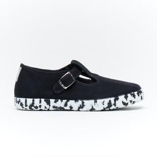 La Cadena / SANDALIA T STRAP / NEGRO / MIX SOLE