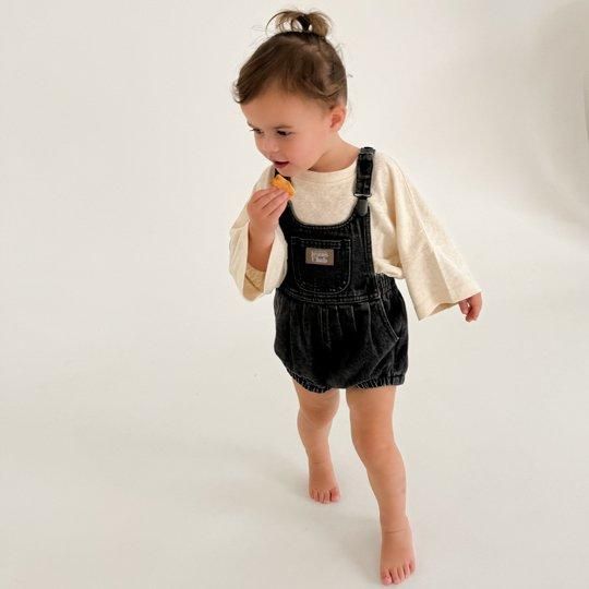 人気アイテムランキング(新品)  twin collective / BOWIE BUBBLE ROMPER / WASHED BLACK ロンパース・カバーオール
