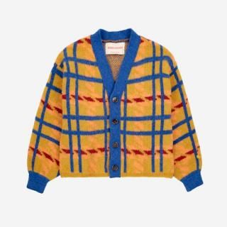 40%OFF!BOBO CHOSES / Madras check jacquard crop cardigan