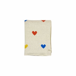 BaYiRi / LOVELY BLANKET / MILK & MULTICOLOR HEARTS