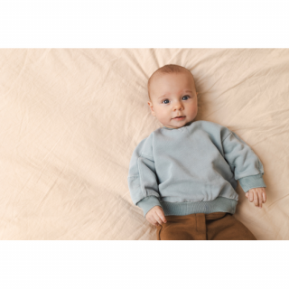 Phil&Phae / Fabric-mix baby sweater / stormy