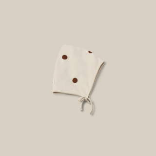 organic zoo / Undyed Cotton Dots Pixie Bonnet