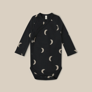 ں١organic zoo / Charcoal Midnight Wrap Bodysuit
