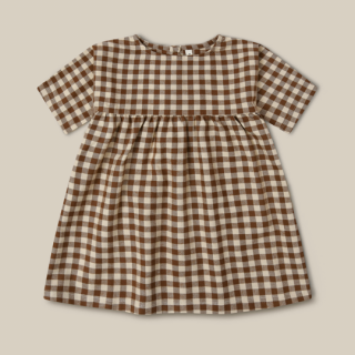 30%OFF!organic zoo / Chestnut Gingham Gather Dress