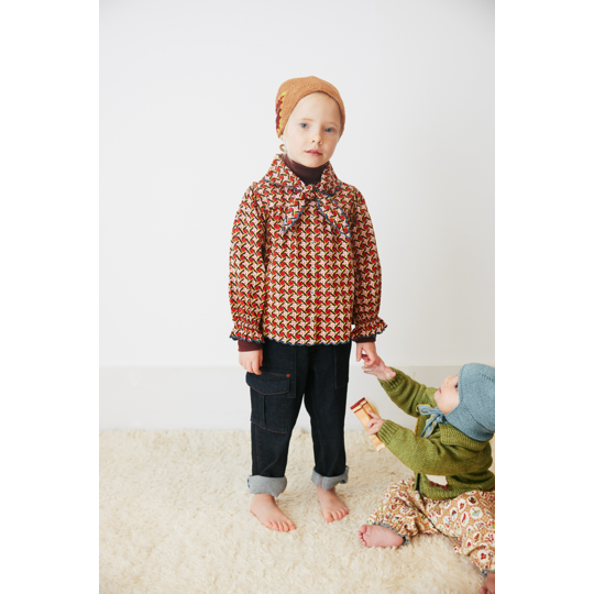 極美品‼︎misha&puff トップス 5-6y ミーシャアンドパフ Misha&Puff ミーシャアンドパフ / Miki Top / Berry Lattice