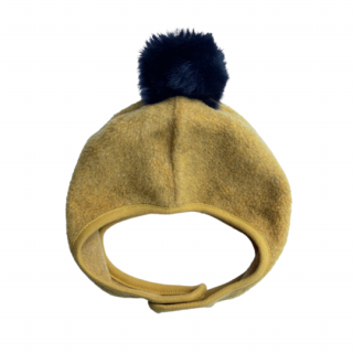 chocolatesoup / FLEECE POMPOM BONNET / Yellow