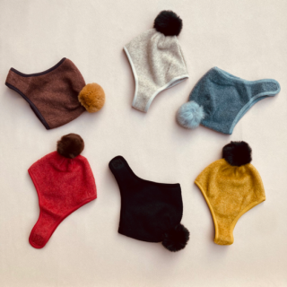 chocolatesoup / FLEECE POMPOM BONNET / Beige