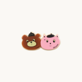 40%OFF!TINYCOTTONS / Bear and cat big clip