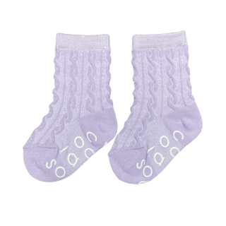chocolatesoup / BABY CABLE SOX / LAVENDER