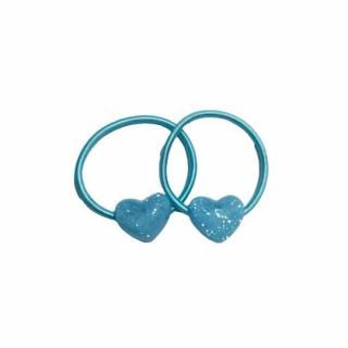 Milk  Soda / CANDY POP HEART HAIR TIE / Blue