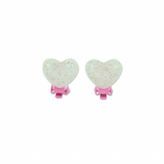 Milk  Soda / CANDY POP HEART EARRING / White