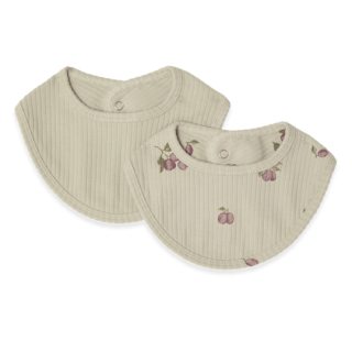 30%OFF!garbo&friends / Prune Green Rib Jersey Bib 2pcs