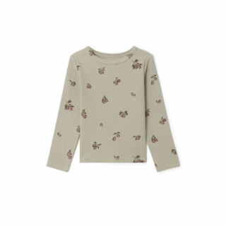 30%OFF!garbo&friends / Prune Green Rib Jersey LS T-shirt