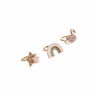 Rockahula Kids / Enchanted Rainbow And Swan Ring Set-MULTI
