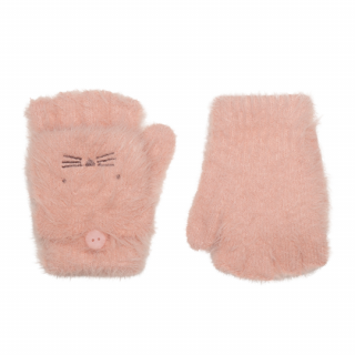 Rockahula Kids / Clara Cat Fluffy Gloves 3-6 Years / PINK