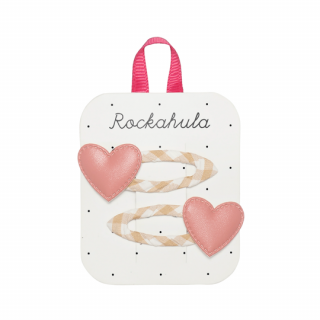 Rockahula Kids / Gingham Heart Clips / PINK