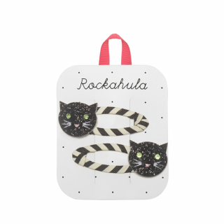  Rockahula Kids / Stripy Cat Clips / BLACK