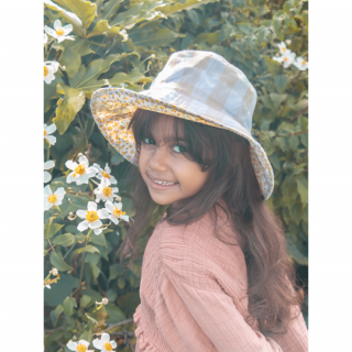  Rockahula Kids / Ditsy Gingham Reversible Sun Hat / YELLOW