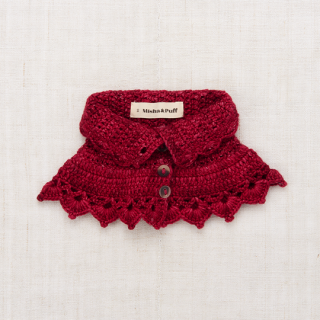 30%OFF!Misha&Puff / Crochet Button Collar / Berry