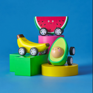 KIKKERLAND / Fruit-Fun Pullback Car