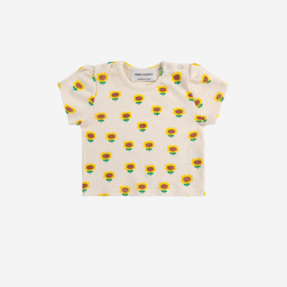 BOBO CHOSES / Sunflower all over balloon sleeve T-Shirt / BEIGE
