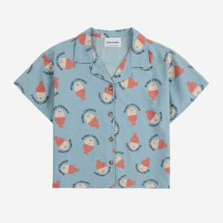BOBO CHOSES / Morning Egg all over light denim shirt / LIGHT BLUE