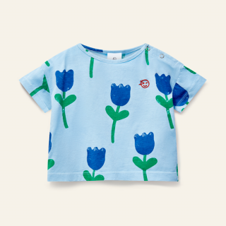 Wynken / MINI KITE TEE / BIRD BLUE BBL