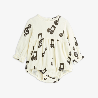mini rodini / Note aop muslin body / White