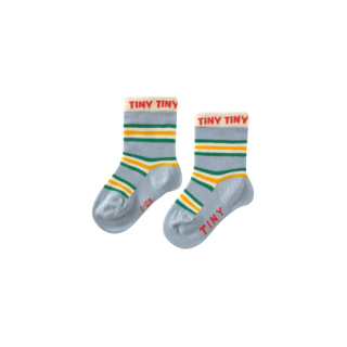 TINYCOTTONS / MULTICOLOR STRIPES MEDIUM SOCKS / baby / warm grey