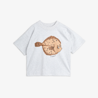 mini rodini / Flundra sp ss tee / Grey melange