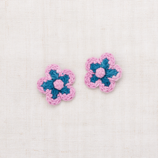 Misha&Puff / Medium Flower Clip Set/ Prussian Blue
