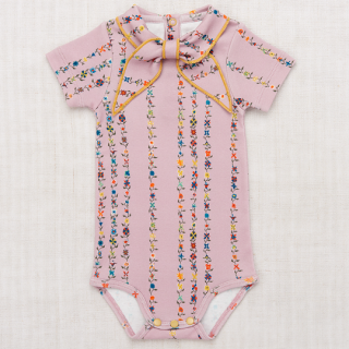 Misha&Puff / Short Sleeve Scout Onesie/ Plum Petal Little Botanica