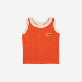 BOBO CHOSES / Sunflower terry cloth tank top / RED