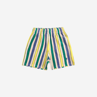 BOBO CHOSES / Multicolor Stripes terry cloth bermuda shorts / OFFWHITE