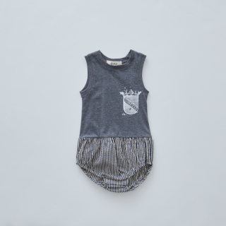 eLfinFolk / LIBERTAS Emblem Rompers / dark gray