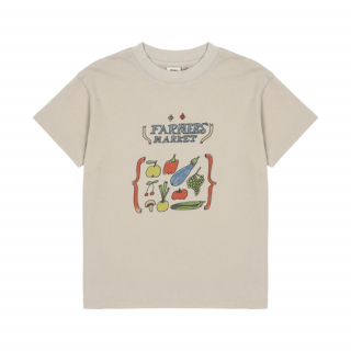JELLY MALLOW / Farmers Market T-shirt / LIGHT BEIGE
