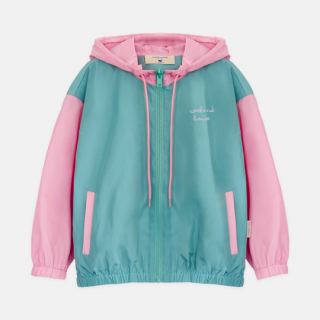 WEEKEND HOUSE KIDS / Windbreaker blue / Green and pink
