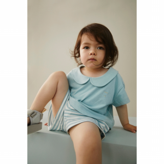 GRAY LABEL / BOXY COLLAR TOP GOTS / Sky