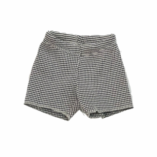 ں١MOUN TEN. / bicolor waffle shorts(for baby) / ecru x charcoal