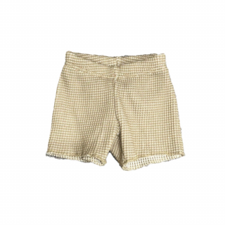 MOUN TEN. / bicolor waffle shorts(for baby) / sand x ecru