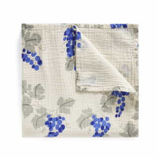 garbo&friends / Grapes Blue Muslin Swaddle Blanket