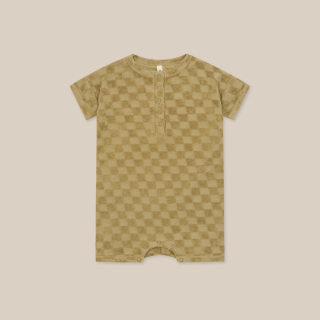 organic zoo / Dusky Checkerboard Terry Beach Romper