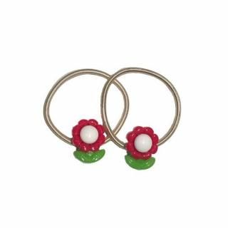 Milk  Soda / MINI GARDEN FLOWER HAIR TIE / White